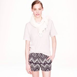 J. Crew Factory Diamond Ikat Black Cream Shorts 6